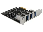 Delock / Řadič USB 3.0 / 4x USB Typ-A / PCIe 2.0 / Low Profile (90304)