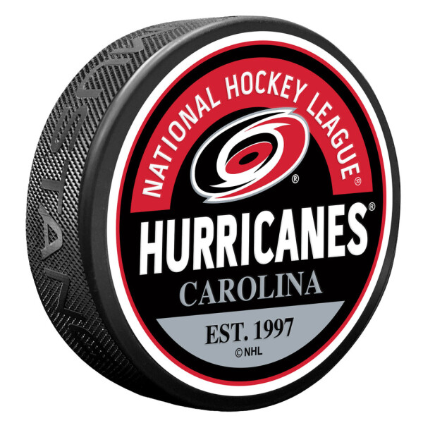 Mustang Puk Carolina Hurricanes NHL Block Textured Puck