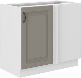 Spodní rohová skříňka Stilo 105 ND 1F Barva korpusu: Bílá, Barva dvířek: Clay Grey