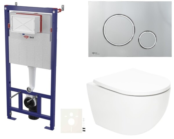 Závěsný WC set do lehkých stěn / předstěnová SAT Fusion SIKOSSTORFU71 SIKOSSTORFU71