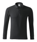 Pique Polo LS polokošile pánská ebony gray M
