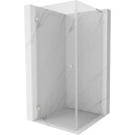 MEXEN/S - Lunar-B L sprchový kout dveře křídlové levá 70 x 70, transparent, nikl szczotkowan 832L-070-070-97-00-L