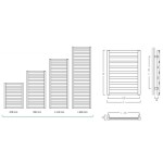 Instalprojekt - Koupelnový radiátor POPPY zlatá barva - Barva - Zlatá, Doporučená topná tyč (W) - 400, Rozměr A - 40, Rozměr C - 100, Skutečný rozměr radiátoru (v mm) - 400 x 990 mm, Typ připojení - Klasické (na rozteč) RADPPY401084