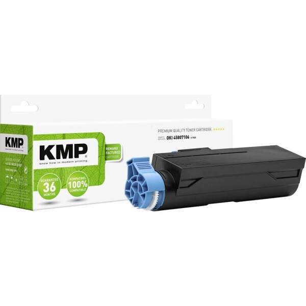 KMP Toner náhradní OKI 45807106 kompatibilní černá 8500 Seiten O-T52X 3355,3000 - OKI 45807106 - renovované