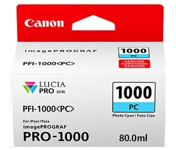 Canon CARTRIDGE PFI-1000PC photo azurová pro ImagePROGRAF PRO-1000 (600 str.) EDF_1002564
