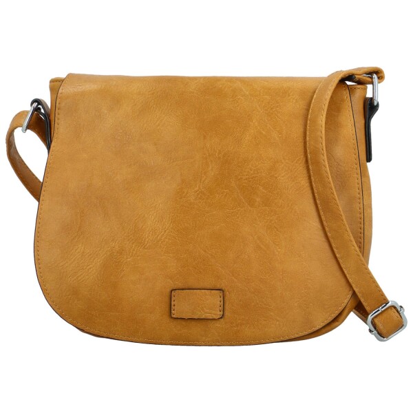 Trendy dámská crossbody s velkou klopou Rashida new, žlutá