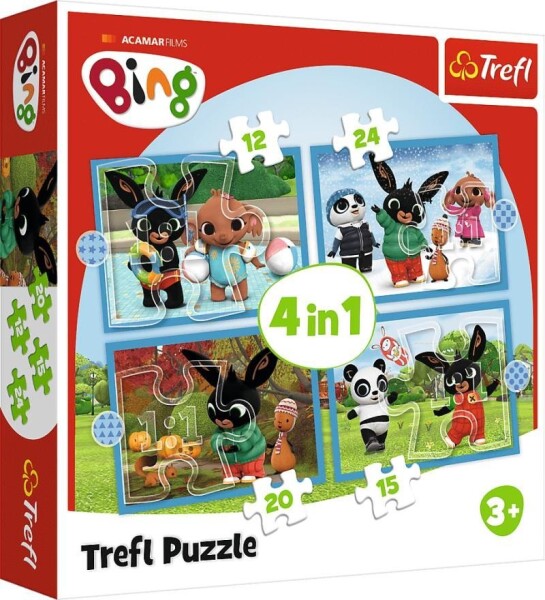 Puzzle Bing Roční období 4v1 (12,15,20,24 dílků)