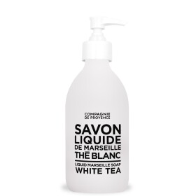 COMPAGNIE DE PROVENCE Tekuté mýdlo White Tea 300 ml, černá barva, bílá barva, sklo