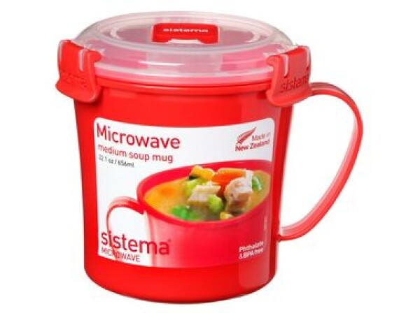 Sistema Microwave Hrnek na polévku 656 ml červená (9414202011077)