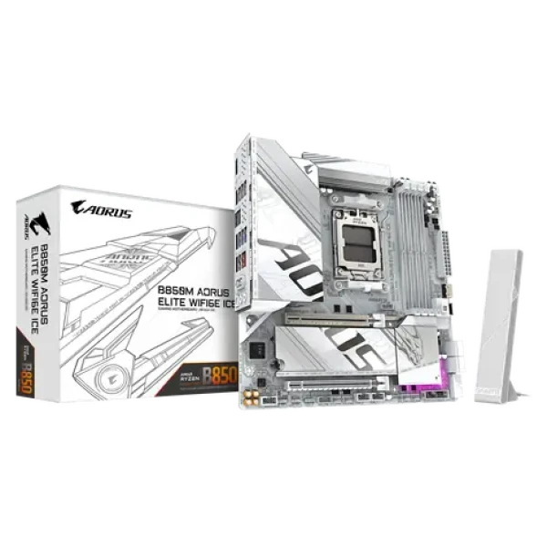 GIGABYTE B850M AORUS ELITE WIFI6E ICE / B850 / 4x DDR5 / 1x 2.5GLAN / Wi-Fi 6E / mATX (B850M A ELITE WF6E ICE)