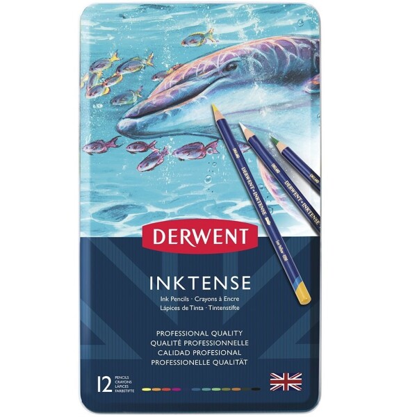 Derwent Derwent, 0700928, Inktense, inkoustové akvarelové pastelky, 12 ks