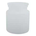 Spirella YOKO dóza na odličovací tampony bílá / sklo / 0,6 l