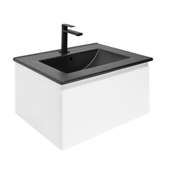 Koupelnová skříňka s umyvadlem SAT B-WAY 59x30x45 cm bílá lesk BWAY60WU4BB BWAY60WU4BB