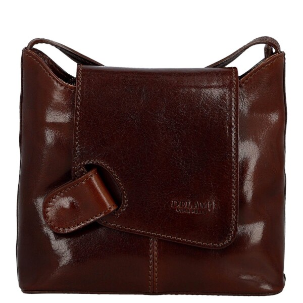 Luxusní dámská kožená crossbody kabelka Jessie, hnědá