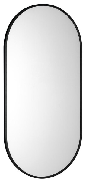 SAPHO - AROWANA oválné zrcadlo v rámu 45x90cm, černá mat AWB4590