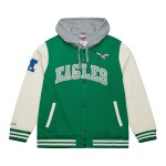 Mitchell & Ness Pánská bunda Philadelphia Eagles NFL Courtside Fleece Full-Snap Velikost: M
