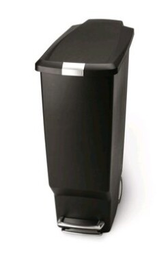 Simplehuman Pedálový odpadkový koš – 40 l / úzký/ černý plast (CW1361)
