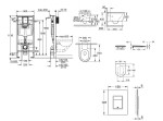 GROHE - Rapid SL Set předstěnové instalace, klozetu, sedátka SoftClose a tlačítka Skate Cosmopolitan, Moon White SANI11BB3131