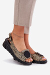 Sandály Z Přírodní Kůže Na Korku Artiker 56C2186 Panterka 36