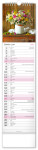 Nástěnný kalendář 2027 Notique kravata Květiny – Kvety, 12 x 48 cm