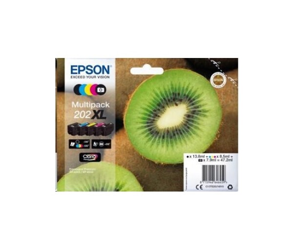 EPSON ink Multipack "Kiwi" 5-colours 202XL Claria Premium Ink EDF_1091484