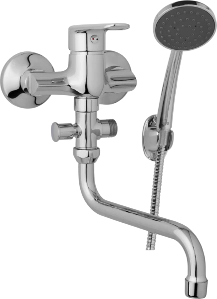 JB Sanitary Nástěnná umyvadlová a sprchová baterie FINERY, rozteč 100 mm, s příslušenstvím, trubkové ramínko 300 mm F10 31 51