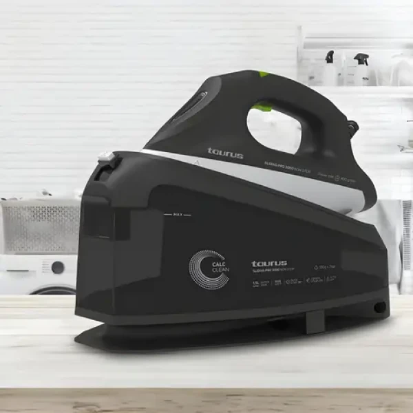 Taurus Sliding Pro 3000 Non Stop černá / Napařovací žehlička / 3000 W / keramická plocha / parní ráz 300 g/min (918693000)