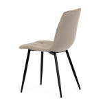 Jídelní židle, béžová, sametová látka, DCL-X7015 CAP2