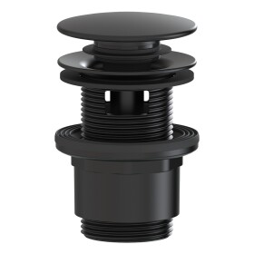 CERANO Umyvadlová výpusť - 5/4“ click-clack s přepadem - plast - 35/50mm - černá matná