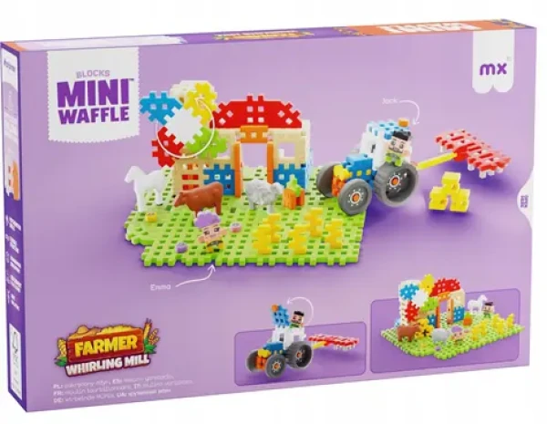 MARIOINEX Stavebnice Waffle Farmer Větrný mlýn