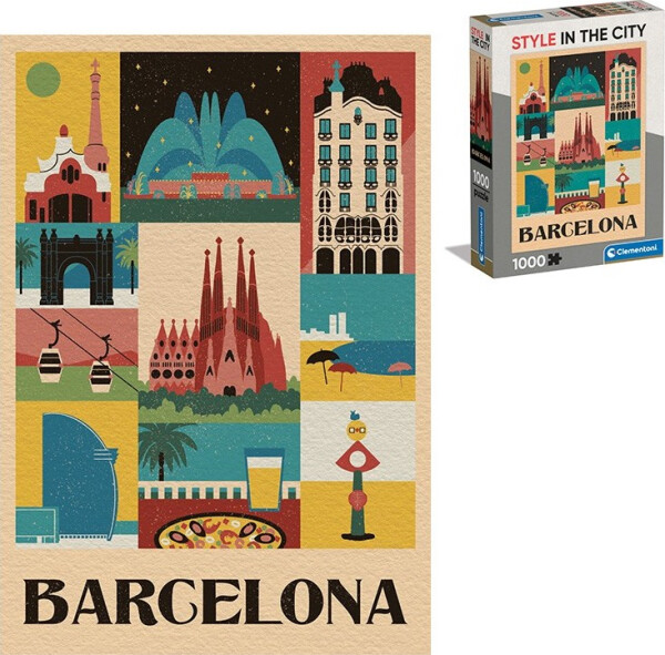 Puzzle Style in the City: Barcelona 1000 dílků - Clementoni