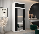 Šatní skříň Abi T1 s nástavcem Barva korpusu: Bílá, Rozměry: 250 cm, Dveře: Dub artisan