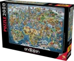 ANATOLIAN Puzzle Úžasná mapa světa