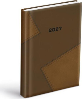 Diář 2027 D801 PU hnědý/hnědý