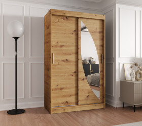 Šatní skříň Abi Milo Rozměry: 120 cm, Barva korpusu + barva dveří: Dub artisan + Dub artisan