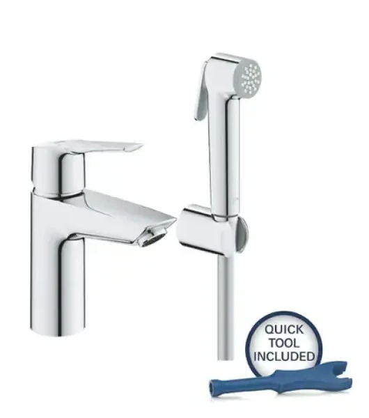 Grohe QuickFix Start - Umyvadlová baterie s bidetovou sprškou chrom (23123003)