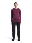 ICEBREAKER Wmns Merino 125 CL Sphe LS Tee Col Block, Dark Berry/Grey Plum/Cb (vzorek) velikost: S