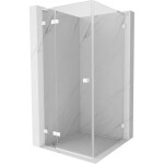 MEXEN/S - Lunar L sprchový kout dveře křídlové levá 70 x 70, transparent, bílá 834L-070-070-20-00-L