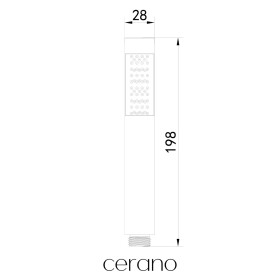 CERANO Ruční sprcha - 1 funkce - kulatá - černá matná