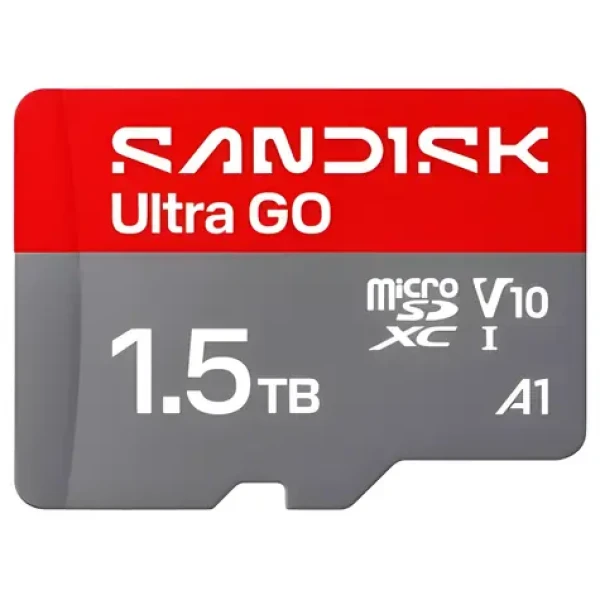 SanDisk Ultra GO microSDXC 1,5 TB / Paměťová karta microSD / UHS-I U1 V10 / čtení: až 190 MB/s / A1 / Full HD (SDSQUGN-1T50-GN6MN)