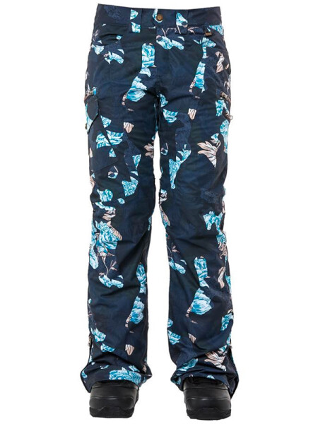 ROJO SNOW CULTURE FLORAL CAMO BLUE NIGHTS dámské zimní kalhoty - S