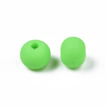 Korálky z polymeru - 7 mm x 5,5 mm - zelené - 10ks