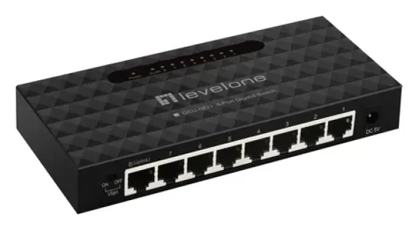 LevelOne GEU-0821 / Switch / 8x Gigabit Ethernet / Unmanaged / nástěnná montáž (GEU-0821)