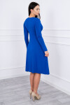 Šaty s linií poprsí v chrpově modré barvě 4XL