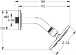 IDEAL STANDARD - Idealrain Hlavová sprcha průměr 10 cm, s ramenem, chrom B9436AA