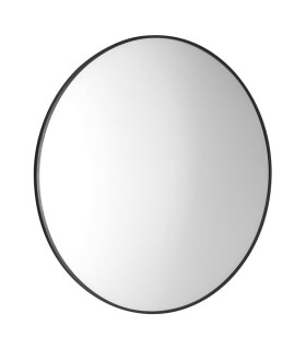 SAPHO - AROWANA kulaté zrcadlo v rámu ø 70cm, černá mat AWB070