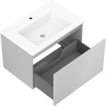 MEXEN/S - Orio koupelnová skříňka 70 cm s umyvadlem Otis, 1 šuplík, šedá mat/bílá mat 91A10-07047-1-BF62-W18M01