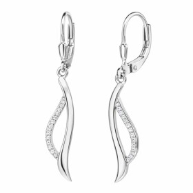 Stříbrné visací náušnice se zirkony Charlie - stříbro 925/1000, Stříbrná