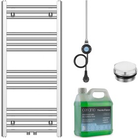 CERANO - Koupelnový elektrický radiátorový set Benito - WIFI - 300W - chrom - 1000x450 mm CER-268861