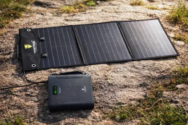 Viking VIDAR IV + L60 PD černá / Set powerbanka a solární panel / 144000 mAh / 300 W / solární dobíjení 60 W (VIDARIVL60PD)